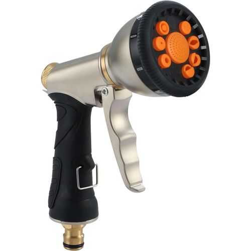 jum-Pistolet D'Arrosage De JardinMétal,Pistolet À Eau Haute Pression,9Modèles Réglables,Pour L'Arrosage De La Plantes,Lavage De Voiture,Bain Pour Animaux De Compagnie
