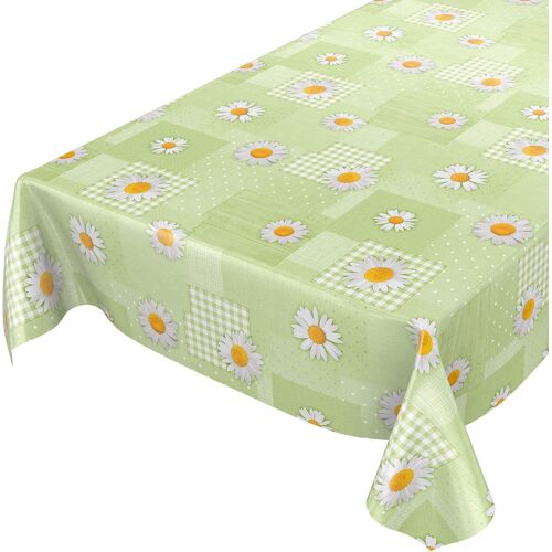 Ulteronixshop-Nappe En Toile Cirée Motif Camomille Vert 160 X 140 Cm 160 X 140 Cm