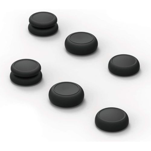 Ensemble de Poignées de Pouce Skin, CQC et FPS, Capuchon de Joystick, Capuchon de Stick Analogique pour Manette de Joy-Con de Nintendo Switch et Switch OLED - Noir, 3 Paires (6 Pièces)
