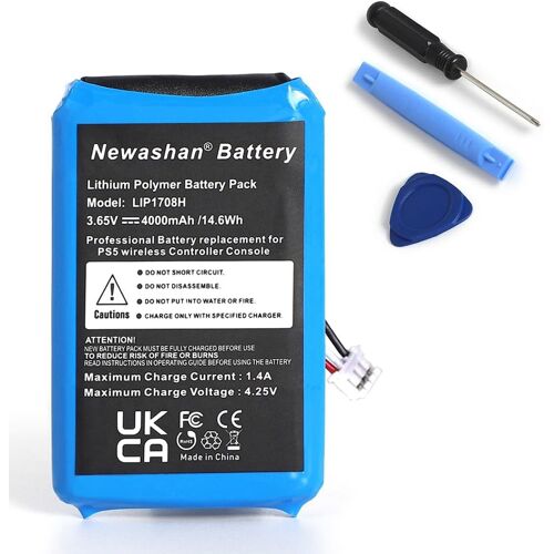 Batterie 3,65V 4000mAh Compatible avec Sony PS5 PlayStation 5 Manette sans Fil DualSense Controller LIP1708 CFI-ZCT1W CFI-ZCT1J Rechargeable Li-ION Lipo Piles Accu avec Outils de Réparation