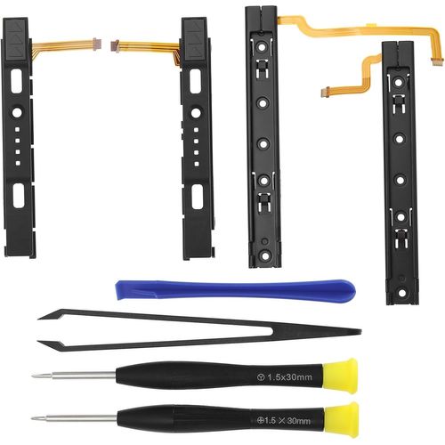 Kalanka-1 Set Kit De Réparation De Rail Coulissant Compatible Avec Nintendo Switch Console Remplacement De L'assemblage Curseur Gauche Droite Avec Câble Flexible
