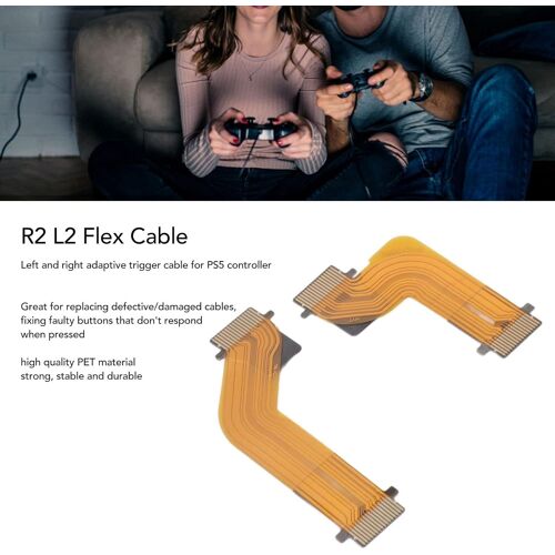 Câble de Bouton de Déclenchement de Contrôleur, Câble Flexible R2 L2 Remplacement Exquis Stable en Matériau Pet pour Contrôleur de Manette PS5