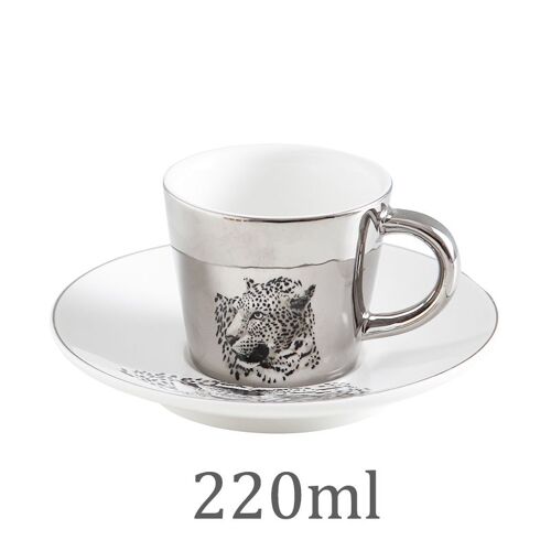 Luycho Coffee Tea Set Avec Coaster90ml-220ml Choses Étranges Tasse Anamorphique Cheval Créative, Tasse Réfléchissante Miroir, Tasse Colibri