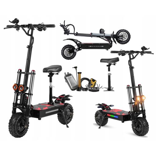 Trottinette Electrique Pliable Siège Ooed S3- Moteur 6000w（2*3000w) - Batterie 60v 38ah - Pneu Tout-Terrain 11" - Autonomie 120km