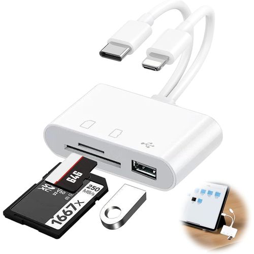 Lecteur De Carte Micro Sd, Lecteur De Carte Mémoire Usb C Vers Sd, Lecteur De Carte Mémoire De Type C, Lecteur De Carte Mémoire Otg, Pour Ordinateurs Portables, Appareils Photo, Smartphones, Bureau,