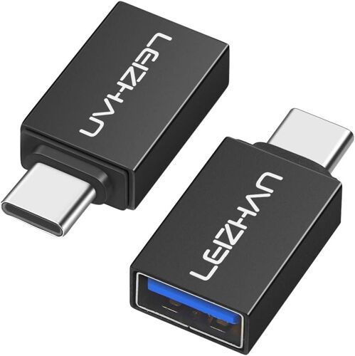KAL-Adaptateur Type-C Mâle Vers Usb 3.0 Femâle (2 Pack), Convertisseur Adaptateur Otg Pour Pc, Notebook, Macbook Air Pro,Galaxy, Huawei, Tablett
