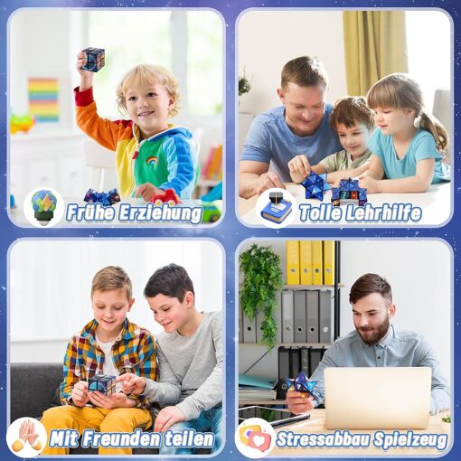 Idee Cadeaux Garcon 10 Ans Cube Anti-stress Infinity éducatif - Motifs Planètes, Jouet Enfant 6-12 Ans, Cadeau Garçon Fille