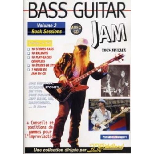Malapert Gilles : Bass Guitar Jam Rock Sessions Sessions Vol.2 + Cd