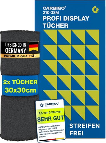 Chiffon microfibre professionnel pour écran-Nettoyage sans traces des écrans, lunettes-Chiffon microfibre non pelucheux&doux pour écran-Chiffon innovant pour polir les écrans 30x30cm(2)