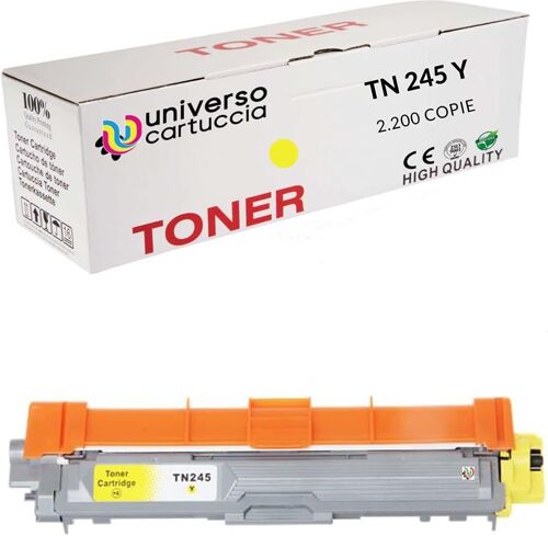 Toners compatible pour Brother dcp-9020cdw hl-3140cw 3150 CDW 3170 CDW mfc-9140cdn 9330 CDW 9340 CDW - (1 TN241 noire +1 TN245 cyan + 1 TN 245 magenta +1 TN245 jaune) jaune 1