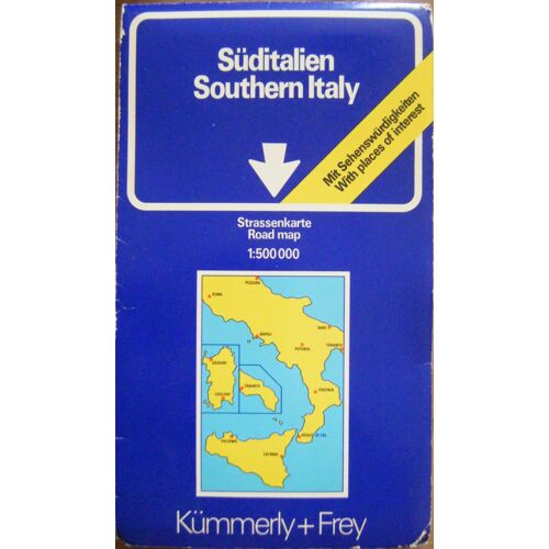 Carte Italie Du Sud Au 1 /500 000 Eme De 1981