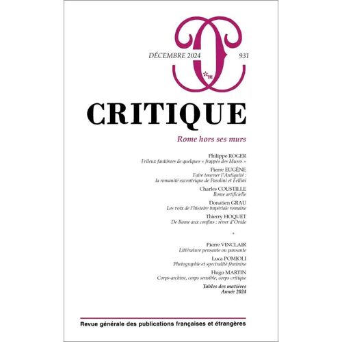 Critique 931 - 931