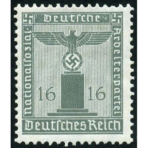Allemagne, 3ème Reich 1938, Beau Timbre De Service Neuf** Luxe Yvert 112, Aigle Et Croix Gammée Sur Socle, Filigrane Croix Gammées.