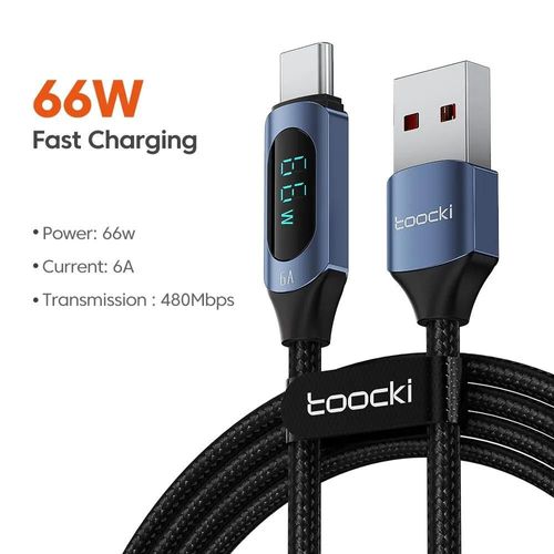 Eskal-Toocki-Câble De Charge Rapide De Type C Vers Type C, 100w Pd, Chargeur Usb C Vers Usb C, Câble D'affichage Pour Xiaomi, Poco F3, Realme, Macbook, Ipad,66w A- C Blue,1m