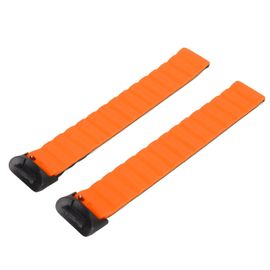 Bracelet Montre Magnétique Silicone - Dégagement Rapide Compatible - Noir Orange