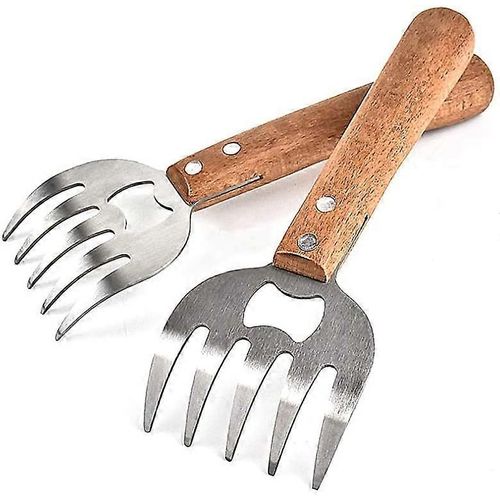 Griffes de viande, déchiqueteur de viande de porc effiloché pour barbecue, 2 pièces, griffes d'ours, manipulateur de viande en acier inoxydable, fourchettes de déchiquetage de viande de porc effiloché et de griffes de viande