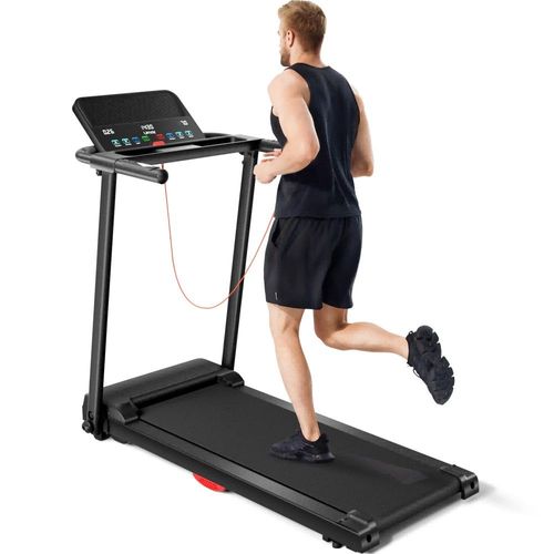 Robore P16 Tapis De Course Pliable 12 Km/H, 12 Programmes Intégrés, Avec Capteur De Fréquence Cardiaque, Système À Double Coussin, Capacité De Charge De 136 Kg