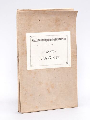 Carte Du Canton D'agen. Atlas Cantonal Du Département De Lot-Et-Garonne [ Carte Des Cantons D'agen, Arrondissement D'agen, Dressée Sur Les Plans D'as