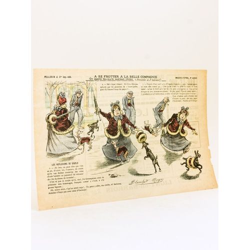 A Se Frotter À La Belle Compagnie On Gagne Toujours Quelque Chose (Proverbe En 3 Tableaux). Imagerie D'epinal N° 4085