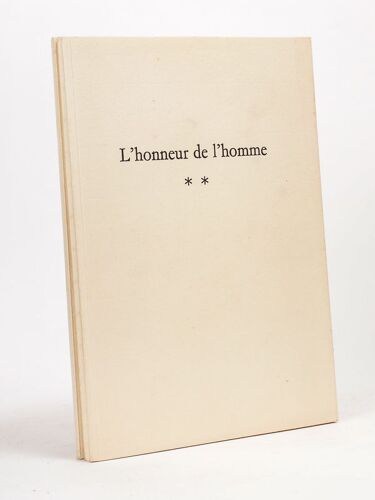 L¿Honneur De L'homme [ 2 Tomes - Complet - Édition Originale ]