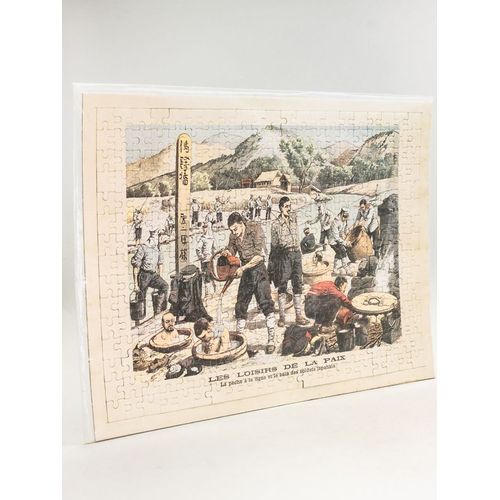 [ Puzzle Tiré Du Supplément Illustré Du Petit Journal Du 17 Septembre 1905 : ] Les Loisirs De La Paix. La Pêche À La Ligne Et Le Bain Des Soldats Jap