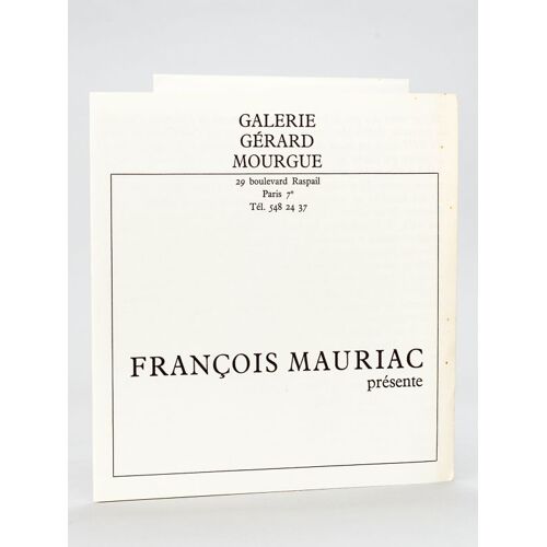 Galerie Gérard Mourgue. François Mauriac Présente : Raymond Mirande. Emaux Sur Cuivre [ Avec Une L.A.S. De Raymonde Mirande Évoquant Le Texte De Fran