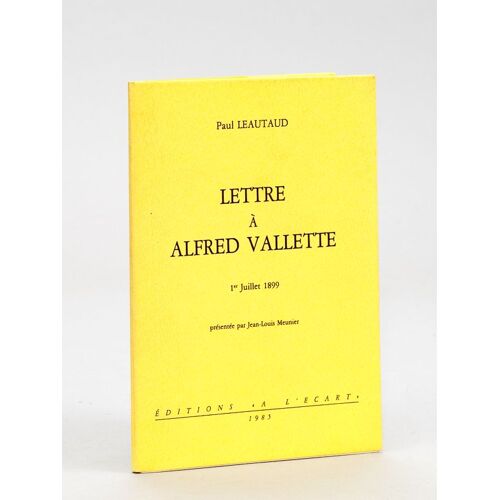 Lettre À Alfred Valette. 1er Juillet 1899 [ Edition Originale ]