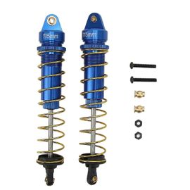 Amortisseur RC à pression d'huile réglable avec ressorts pour voiture sur chenilles Axial SCX10 90046 AXI03007 1/10 RC 115 mm, bleu foncé