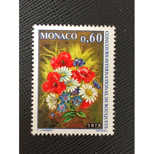 Timbre Monaco Y T 1035 Bouquet De Fleurs Des Champs 1975 ( 110809 )