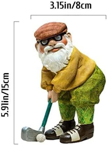 Statue de Nain de Jardin Moderne en Résine - Imperméable - Style Golf - Décoration Extérieure
