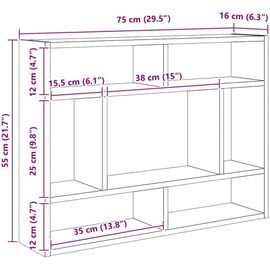 Etagère Murale Etagère Flottante Etagère Suspendue Armoire Murale Salon Salle de Séjour Maison Intérieur Blanc 75x16x55 cm Bois d'Ingénierie