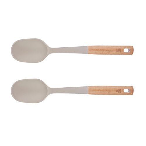 Couverts À Salade En Bois Et Silicone Gunnar