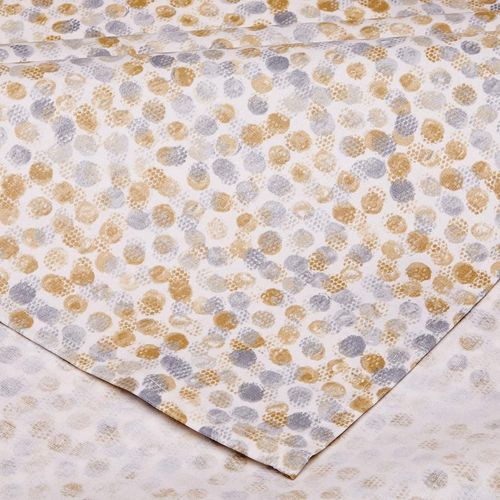 Nappe En Coton Enduit Acrylique Gris Ronde 160 Cm