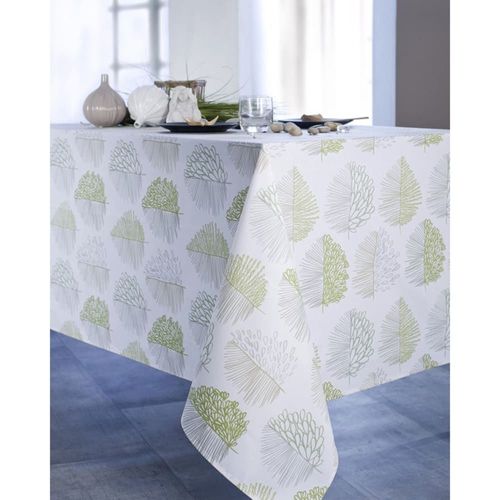 Nappe En Coton Enduit Acrylique Jade 160x250 Cm