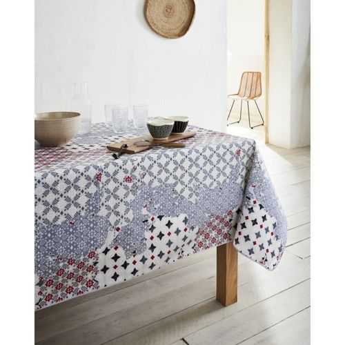 Nappe En Coton Enduit Pvc Rouge 160x160 Cm