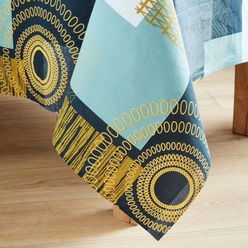 Nappe En Coton Enduit Acrylique Zinc 160x250 Cm