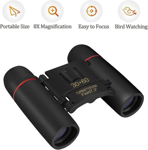 2025 - Jumelles pour adultes, jumelles compactes 30 x 60 pour l'observation des oiseaux, la chasse, petites jumelles avec