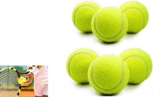 Balles De Tennis, Balles D'entraînement, Outils D'entraînement Pour Enfants, Adultes Et Débutants (2 Boîtes, 6 Balles) 