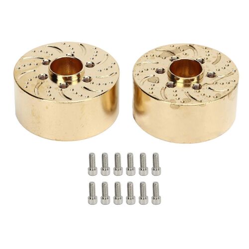 Lot de 2 poids de roue en laiton de 1,9 à 2,2 pouces pour voiture à chenilles RC, adaptateur de moyeu hexagonal, pièces de mise à niveau de modèle 22 mm