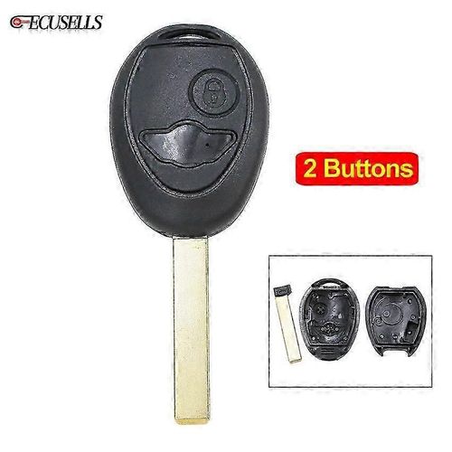 Coque De Clé Télécommande 2 Boutons Ecusells, Étui De Remplacement Pour Clé De Voiture, Pour Bmw Mini Cooper R50 R53 2002 2003 2004 2005