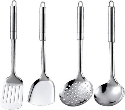 Ensemble D'ustensiles De Cuisine En Acier Inoxydable - 4 Pièces D'ustensiles De Cuisine-