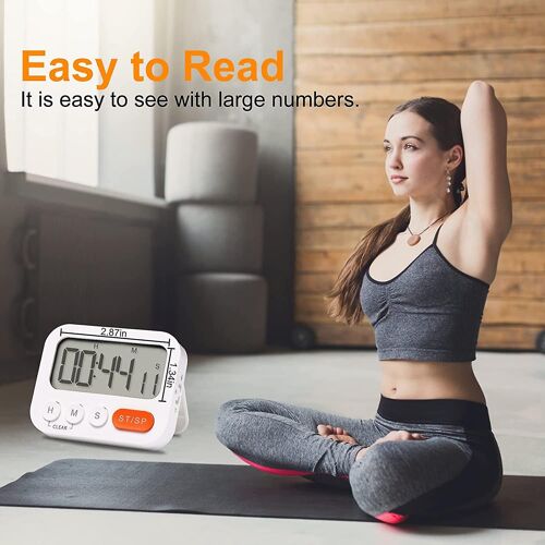 Minuteur De Cuisine Numérique - Grand Écran - Minuteur De Cuisine Magnétique Avec Alarme Puissante Pour Enfants Et Personnes Âgées