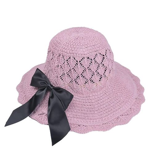 2025 - Chapeau De Paille À Larges Bords Pour Femme, Protection Uv, Pliable, Pour La Plage Et L'été