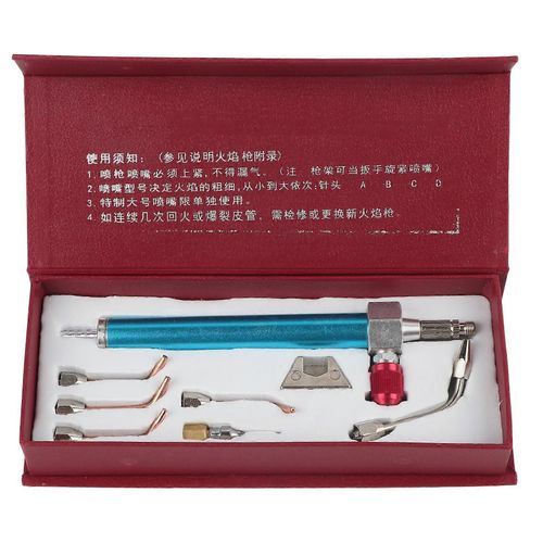 Chalumeau à oxygène, pistolet à souder pour bijoux, avec 5 embouts pour bouteilles d'oxygène