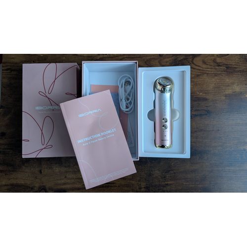 Iborria Aura2 Pro Appareil Radiofréquence Visage 2mhz, Appareil Anti Rides Lifting Visage Avec Luminothérapie, 90khz Ems Appareils De Tonification Pour Le Visage, Appareil Massage Visage