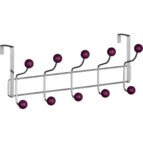 Housewares Porte Manteau pour Porte à 10 Crochets Violet /Porte-Manteau à Suspendre 10 têtes
