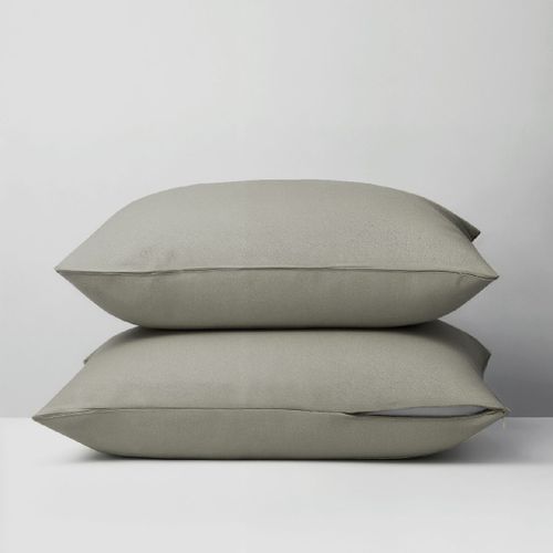 Dodo | Lot De 2 Taies D'oreiller 2 En 1 - Alèse Absorbante Intégrée - Coloris Sable - 50 X 70 Cm