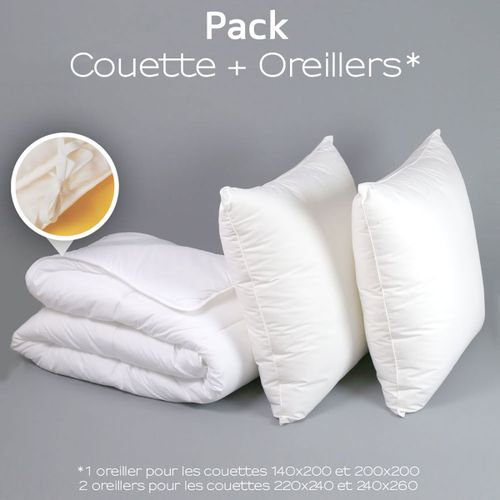 Dodo | Pack Couette 4 Saisons + Oreiller Medium Protection Active - 200 X 200 Cm