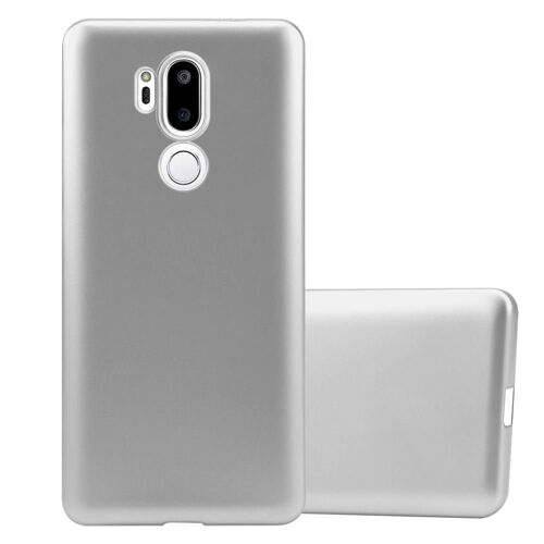 Cadorabo Housse compatible avec LG G7 ThinQ / FIT / ONE en METALLIC ARGENT - Étui de protection en silicone TPU flexible