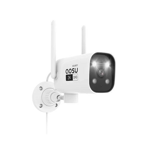Aosu Caméra Wi-Fi Extérieure Caméra de Surveillance extérieure 2K, Vision Nocturne, Étanche, Capteur de Mouvement, Audio Bidirectionnel, Enregistrement 24H/24 et 7J/7, 2,4 G